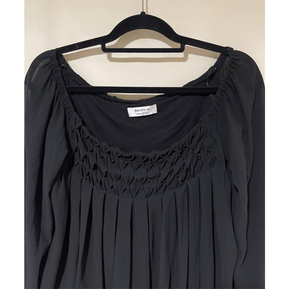 Bailey 44 Black Long Sleeve Blouse - Women's Medium - Picture 3 of 9